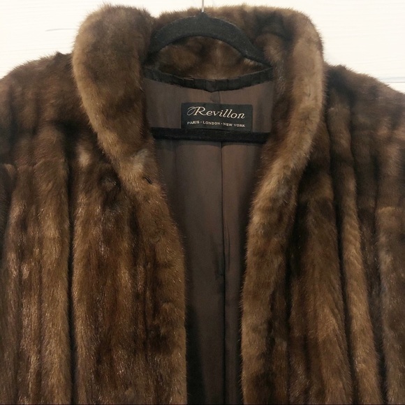 Revillon Fur Long Brown Mink Coat *heavy weight with pockets | Carolina Herrera - Picture 3 of 11